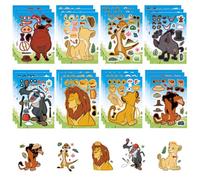 24 Sheets Make a Face Sticker, Lion Stickers for Kids Crafts Make Your Own Stickers, Mix and Match with Bluey for Kids Party Favor Supplies Craft