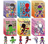 24 Sheets Make a Face Sticker, Spiderhero Stickers for Kids Crafts Make Your Own Stickers, Mix and Match with Bluey for Kids Party Favor Supplies Craft