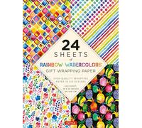 Rainbow Watercolors Gift Wrapping Paper - 24 sheets