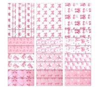 24 Sheets Pink Scrapbook Paper Sheets, Ymapinc 5.91×5.91 Inch Patterned Card for Crafting, Decorative Craft Bow Papers for Card/DIY Crafts, Scrapbook Supplies