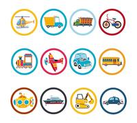 24 Sheets Potty Training Stickers, 12 Styles Color Changing Pee Stickers Cute Cartoon Toilet Target for Boys Girls Toddlers (Transportation Pattern)