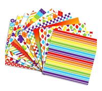 24 Sheets Rainbow Scrapbook Paper 30x30cm for Scrapbooking, DIY Crafts, Card Making, Invitations, Envelopes, Origami, Journaling, Decorative Cards, Art Backgrounds Paper Pad