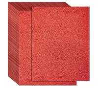 24 Sheets Red Glitter Cardstock Paper 27.9 x 21.6 cm for Scrapbooking, DIY Projects, Arts and Crafts (280gsm)
