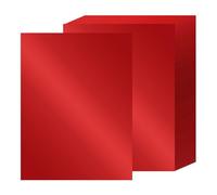 24 Sheets Red Mirror Cardstock Paper A4, 92lb/250gsm Metallic Card Stock Paper Gold Foil Cardstock Shiny for Crafts Scrapbook Card Making Invitations Party Decoration (Red)