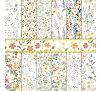 24 Sheets Scrapbook Paper 11.8x11.8 Inch, Leaf & Floral Textured Cardstock, DIY Card Making, Photo Albums, Journaling, Acid & Lignin Free Decorative Craft Paper Pad (Watercolor Floral)