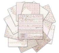 24 Sheets Scrapbook Paper 12×12 Floral Patterned Papers, Double Sided Flower Decorative Craft Paper, Scrapbooking CardStock Supplies for Card Making DIY Origami Album Background Decor (Romantic Pink)