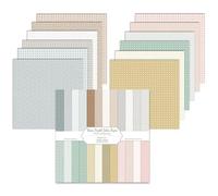 24 Sheets Scrapbook Paper, 12 Inch Double-Sided Scrapbooking Paper, Elegant Boho Patterned Paper, Scrapbooking Supplies for DIY Photo, Album and Scrapbook Decoration (Green and Pink)