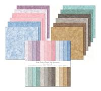 24 Sheets Scrapbook Paper, 12inch 160gsm Retro Patterned Papers, Double-Sided, Scrapbooking Supplies for DIY Album and Scrapbook Decoration (Soft Romantic Texture)