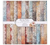 24 Sheets Scrapbook Paper, 12x12 Inch Double Sided Decorative Craft Decoupage Papers, Scrapbooking Papers Boho Pattern Paper Set for Journaling, DIY Card Making, Gifts(Retro)