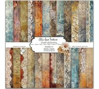 24 Sheets Scrapbook Paper,12x12 Inch Scrapbooking Papers Boho Pattern Paper Set,Double-Sided Craft Decoupage Papers for DIY Card Making,Crafts,Art Journaling,Gift Decoration,Photo Album(Vintage)