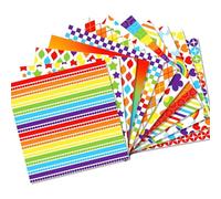 24 Sheets Scrapbook Paper - 12x12 Rainbow Double-Sided Pattern Paper Set, Scrapbooking Card Stock Pad, Decorative Papers for DIY Photo Album Crafts Junk Journal Art Background Card Making, 160Gsm