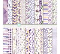24 Sheets Scrapbook Paper 6" x 6" Flower Patterned Paper, Double Sided Floral Decorative Cardstock Decoupage Craft Papers Scrapbook Supplies for Craft Making, DIY Album, Junk Journal Decor (Floral 11)