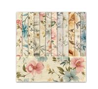 24 Sheets Scrapbook Paper 6x6 Inch, 12 Designs Single Sided Patterned Papers for Card Making, Decorative Craft Paper Pad, Junk Journal Supplies for Scrapbooking, Decoupage, DIY Album