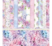 24 Sheets Scrapbook Paper 6x6 Inch Butterfly and Floral Patterned Paper Decorative Craft Papers for Card Making Decoupage DIY Projects Gift Wrapping Junk Journal Photo Albums (12 Designs) (Style B)