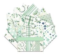 24 Sheets Scrapbook Paper , Double-Sided 11.8x11.8 Inch Patterned Paper Pack with Vintage Botanical Designs , Decorative Papers for DIY Albums & Journaling. (Green, 12x12)