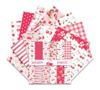 24 Sheets Scrapbook Paper , Double-Sided 11.8x11.8 Inch Patterned Paper Pack with Vintage Botanical Designs , Decorative Papers for DIY Albums & Journaling. (Red, 12x12)