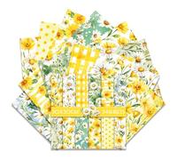 24 Sheets Scrapbook Paper , Double-Sided 11.8x11.8 Inch Patterned Paper Pack with Vintage Botanical Designs , Decorative Papers for DIY Albums & Journaling. (Yellow, 12x12)