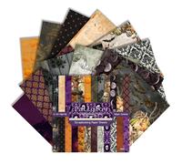 24 Sheets Scrapbook Paper Pack - 6x6 Inch 24 Designs Single-Sided Vintage Dark Gothic Background Patterns for Junk Journals, Festival Collage, Mixed Media, Card Making & DIY Crafts (B, 6×6)