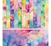 24 Sheets Scrapbook Paper Pad,6"×6” 160gsm Single-Sided Decopodge Craft Paper,Cardstock Papers,Christmas Scrapbooking DIY Decorative Background Art Album Cardmaking Supplies (B)