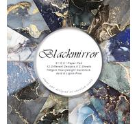 24 Sheets Scrapbook Paper Pad,6"×6” 160gsm Single-Sided Decopodge Craft Paper,Cardstock Papers,Christmas Scrapbooking DIY Decorative Background Art Album Cardmaking Supplies (E)