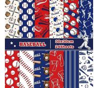 24 Sheets Scrapbook Paper with Baseball Theme, 12 Types Sports Ball, Double-Sided Decorative Paper, Scrapbook Craft Paper for Journal, Scrapbooking, DIY Photo Album, Decorative Paper, 30 x 30 cm