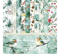 24 Sheets Scrapbooking Cardstock Paper Pads,12 Designs Flowers Pattern Decorative Papers,Card Stock Pad for Scrapbook Supplies,Floral Scrapbook Craft Paper for Card Making,DIY Decor (G Style)