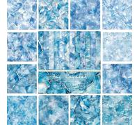 24 Sheets Scrapbooking Cardstock Paper Pads 12 Styles Ice Crystal Pattern Decoratives Paper 6x6 Festival Decor Craft Papers,Scrapbook Supplies DIY Card Making Photo Album (Ice Crystal, 6 inch)