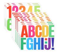24 Sheets Self Adhesive Vinyl Letter Symbol Stickers Kit,Letter Stickers Large, Vinyl Alphabet Sticker,Big ABC Numbers Peel and Stick,Waterproof Stick On Letters Sticker for Poster Board, 4Inch