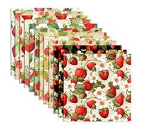 24 Sheets Strawberry Pattern Scrapbook Paper, 12 Designs Double-Sided Vintage Strawberry Decorative Paper Scrapbook Craft Paper, 12 x 12 Inch Craft Supplies Card Making Scrapbook DIY Crafts