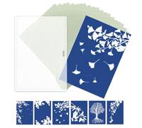 24 Sheets Sun Print Paper Kit, A6 Sunprint Cyanotype Paper Transparent Folder, Solar Activated Printing Sunprint Art Papers Sunlight Photography, Kids Adults Art Crafts DIY Project