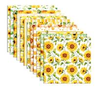 24 Sheets Sunflower Scrapbook Paper Sunflower Pattern Paper 11.8" x 11.8" Floral Assorted Sunflowers Patterned Double-Sided Decorative Craft Papers for DIY Photo Album Background Journal
