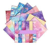 24 Sheets Universe Galaxy Scrapbook Paper, 15x15cm Single-Sided Dreamy Starry Sky Galaxy Patterned for Journaling Scrapbooking Supplies,Cardstock Decorative Craft Paper (Galaxy Lullaby, 6 x 6 inch)