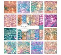 24 Sheets Vintage Scrapbook Paper 12 Style 6 x 6inch Scrapbooking Supplies, Floral Scrapbook Paper Pad Embossed Textured Assorted Set, DIY Arts Crafts (Wave)