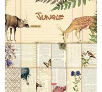 24 Sheets Vintage Scrapbook Paper, 12 x12 in Craft Paper, 24 Pack DIY Single-Sided Colorful Decorative Art Craft Card Scrapbook Photo Album Decor