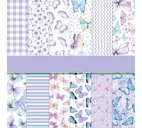 24 Sheets Watercolor Butterfly Scrapbook Paper Purple Butterfly Pattern Paper Vintage Butterflies Pattern Decorative Butterflies Craft Papers Origami Papers for Card Making Scrapbook,11.8x11.8 In