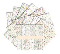 24 Sheets Watercolor Floral Pattern Paper Pack,11.8x11.8 Inch Double-Sided Wildflower Scrapbook Paper Supplies for Album Decorative Background Journals DIY Card Craft (Dainty Botanical)