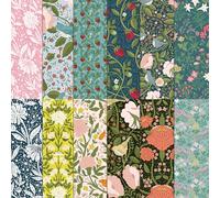 24 Sheets William Morris Pattern Paper 12'' x 12'' Vintage Floral Scrapbook Paper Flowers Double-Sided Scrapbook Pad Retro for Card Making, Origami, DIY Background