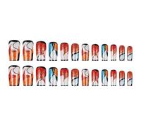 24 Shiny Fake Nails Shining Artificial Cover Professional Art Home Manicure Decoration Press-On Nails