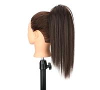 24" Short Claw Clip in Ponytail Hair Extensions,Hairs Natural Soft Synthetic Straight Pony Tail Pieces for Women Hair Extension for Daily Use(4)