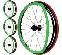 24" Silicone Wheelchair Push Rim Covers, Wear Resistant Wheel Chair Push Wheel Covers, Enhance Grip and Traction, Ideal for Rim Grips(Green,22inch)