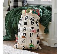 24 Small Pockets Advent Calendar Hanging Wall Decoration for Home, Christmas Tree or Mantelpiece with Drawstring Bags for Candy, Jewelry, Cosmetics