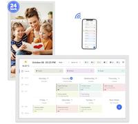 24" Smart Calendar Digital Chore-Chart-for-Planner - Touchscreen Display Electronic Calendar for Family Schedules, 32GB, Auto-Sync Google iCloud Outlook Calendars, Wall Mounted Household Organization