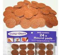 24 Solid Oak Floor Furniture Protector Round Self Adhesive Felt Pads