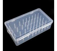 24 Spools Sewing Thread Box Storage, Clear Plastic Thread Spools Holder, Embroidery Organizer Bobbins Storage Case, Bobbin Carrying Case Container Holder