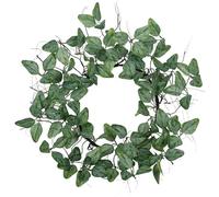 24" Spring Wreaths for Front Door - Artificial Green Eucalyptus with Natural Sage Green Leave, Hand Wrapped Metal Branches Base, Bendable Twig for Modern Nordic Style Decor, Outdoor All Seasons Porch