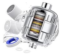 24 Stage Shower Filter, Soft Water Shower Head Filter with Replaceable Filter Element, Suitable for Removing Chlorine and Heavy Metals from Hard Lime Water