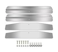 24" Stainless Steel Mud Flap Weights Pair Weight w/Backing Plate Chrome Universal 10424-4 Piece Set