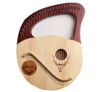 24 String Lyre Harp Solid Wood Mahogany Harp String Gift for Music Lovers Beginners Kids Adult Musical Instrument