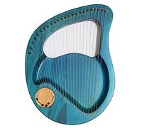 24 String Lyre Harp, Solidwood Mahogany, Best Gift For Beginner Music Lovers Kids Adult, With Tuning Wrench Pick, Spare String, And English Music Tutorial (Color : Blue)