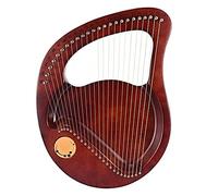 24 String Lyre Harp, Solidwood Mahogany, Best Gift For Beginner Music Lovers Kids Adult, With Tuning Wrench Pick, Spare String, And English Music Tutorial (Color : Red)